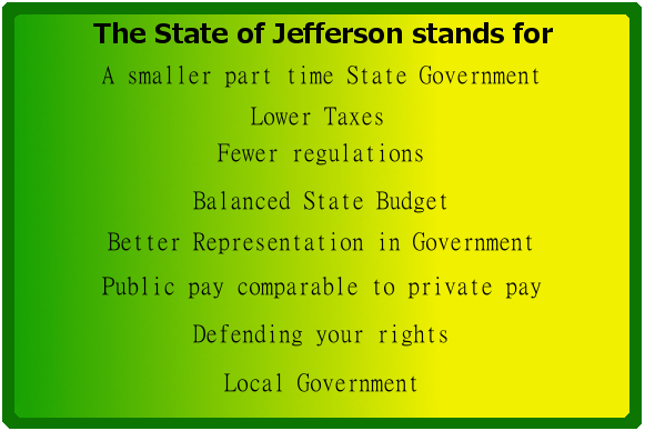 The State of Jefferson stands for